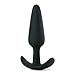 Doc Johnson Mood - Naughty 1 - Silicone Anal Plug - Small - 3.3 in. Long and 0.8 in. Wide - Tapered Base for Comfort Between The Cheeks - Small - Black