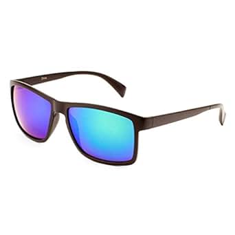 SWG Eyewear Revo Mirrored Square Sunglasses in Zipper Case