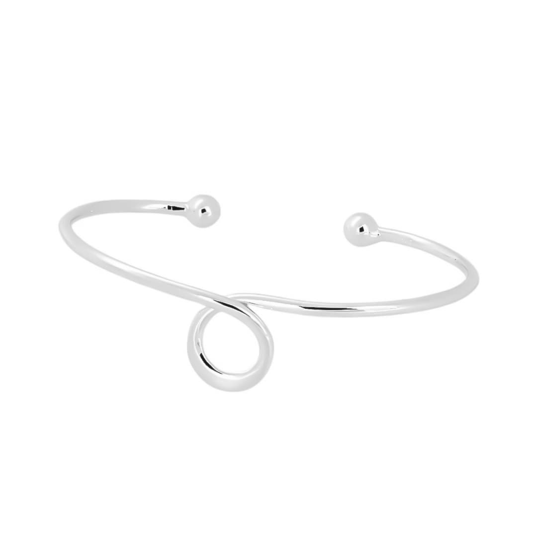 Treasure Bay Women's silver Bracelet | Plain 925 Sterling Silver Bangle Bracelet for Ladies and Girls