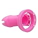 New Men's Silicone Equipment Control cage with 5 Rings (Pink,Long)