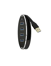 digiskyjoy aluminio 4 puertos USB 3.0 Hub de alta velocidad portátil Ultra Mini Tamaño pequeño con función de carga transmisión de datos adaptador divisor para pc portátil accesorios de computadora, Negro