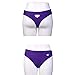 COSYOU Women's Bikini Bottom Heart Design Hollow Beachwear Micro Thong Swimwear Bottom (S, Purple)