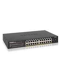 NETGEAR 24 Puertos Gigabit Poe + Ethernet Smart Managed Pro Switch con 2 SFP, 190 W Poe + (GS324TP)