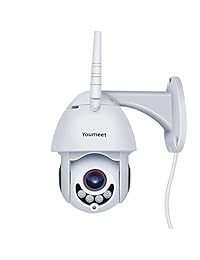 WiFi IP Security Camera,Youmeet 1080P Home Surveillance Cameras,WiFi and Wired Connection,Pan Tilt Zoom with Night Vision, 2 Way Audio, Motion Sound Detection, SD Card Included, Works on Smart Phones