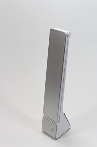 ESMI Dimmable LED Desk Lamp / 3-Level Brightness with Sensitive Touch, Built-in Rechargeable 1200mAh Battery and Foldable Design (AC Adapter not included) - Silver