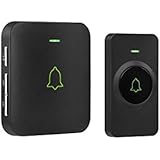 Wireless Door Bell, AVANTEK Mini Waterpoof Doorbell Chime Operating at 1000 Feet with 52 Melodies, 5 Volume Levels &amp; LED Flash