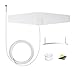 ANTOP Paper Thin Indoor TV Antenna AT-120, 30 Miles Range Multi-Directional Reception for OTA High Definition Televisions/4K UHD TVs - Reversible White and Black - 10ft Coaxial Cable