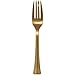 Lillian Tablesettings Fork Bag | Gold | | Pack of 48 Plastic Cutlery, 11 x 10 x 1 inches