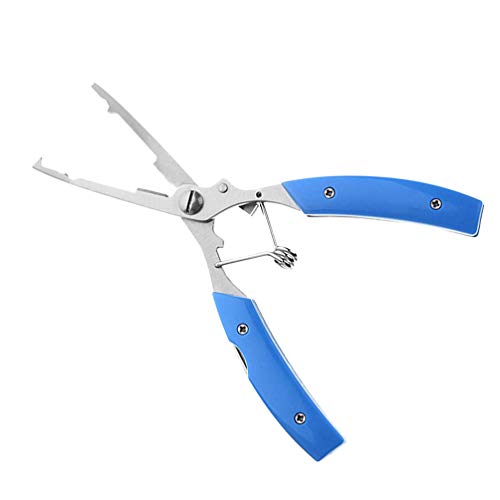 BESPORTBLE 1-Teilige Angelschere 3-In-1-Zange mit Gebogener Nase Edelstahl-Angelzange Angelköder Zange… – Bild 5