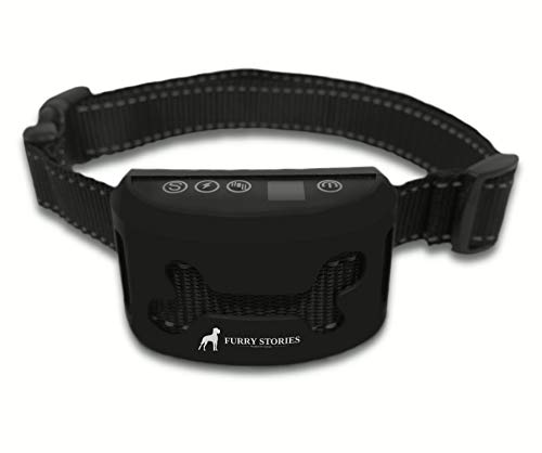 FURRY STORIES Anti Bark Dog Collar (Black)