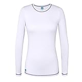 Adar Womens Comfort Long Sleeve Fitted T-Shirt Underscrub Tee- 3400 - White - XS