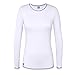 Adar Womens Comfort Long Sleeve Fitted T-Shirt Underscrub Tee- 3400 - White - XS
