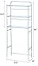 Finnhomy 3 Shelf Bathroom Space Saver Over Toilet Rack Bathroom Corner Stand Storage Organizer Accessories Bathroom Cabinet Tower Shelf Metal Stainless Steel with Chrome Finish 23.5