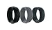 Silicone Wedding Ring Modern Geometric Diamond Design Wedding Band Strong, Durable, Flexible and Award Winning (3 PACK, 11)