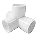 SELLERS360 4Way 1/2 inch PVC Fittings Corner Cross Elbow 45 90 Degree for Greenhouse Shed Pipe, Tent Connection Tee, Furniture Build Grade SCH40 [Pack of 12]