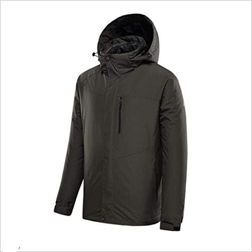 FENXIMEI Two-piece Three-in-one Outdoor Mountaineering Suit Winter Men's Down Jacket Breathable Warm And Windproof Waterproof (Color : Green, Size : XXXL)