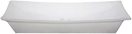 Ryvyr CVE3150RC Rectangular vitreous china vessel sink with single hole faucet drilling