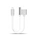 iPhone 7 Adapter, Lightning to 3.5mm Audio Adapter, ADABUNNY 2 in 1 Lightning Charger and 3.5mm Earphones Jack Cable for Apple iPhone 7 7 Plus 6S 6 iPod iPad - Support iOS 10.3 or Later (Silver)