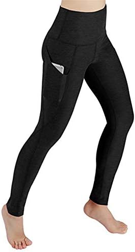 Women's Gym Leggings with Pockets Yoga Pants Cutout Workout Running Power Skinny Gym Capri Tights Trousers