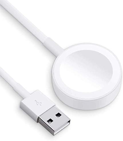 Geameon Compatible with Apple Watch, iWatch Magnetic Charging Cable USB Portable Cord Compatible with for Apple Watch iwatch 38 mm 40mm 42 mm 44mm Series 1/2/3/4(White)