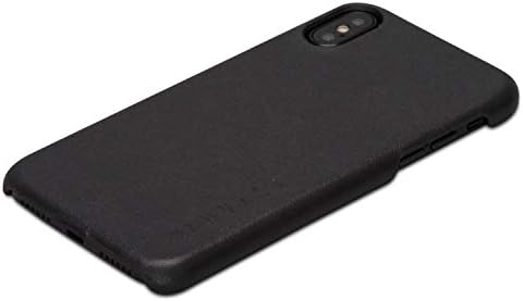 iPhone Xs Leather Case/iPhone X Back Cover Black - KANVASA One Backcase for The iPhone XS/X/10S/10 - Luxury Pouch Made from Real Genuine Leather - Optimal Protection & Premium Leather - Ultra Thin