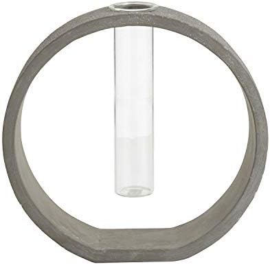 MGOD Decor Vase Farmhouse Type Cement Glass Handmade Artwork Lavatory Kitchen Bed room Workplace Desk Ornament