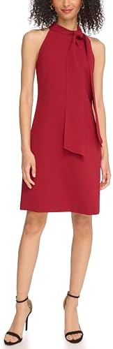 cece halter godet dress CeCe Women's Sleeveless Halter Bow Neck Godet Dress (Rich Black, Small) at Amazon Women's Clothing store