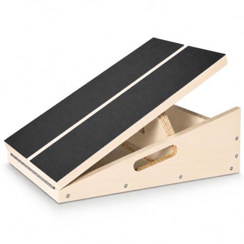 MUCITAGF Wadendehner Schrägbrett Holz, Slant Board, 5 Winkel, rutschfest