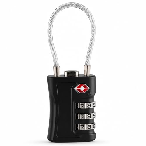 Cadeado com Senha para Viagem 3 Dígitos TSA Portátil Antifurto Mala Mochila Bolsa Academia Armário Resistente Compacto Seguro Fácil de Usar Ideal para Aeroporto Hotel Trabalho (1)
