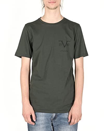 19V69 ITALIA Pistiko, Camiseta Hombre, Verde Oscuro, XL