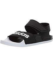adidas Women's Adilette Sandal Slide, Core Black/White/Core Black, 9