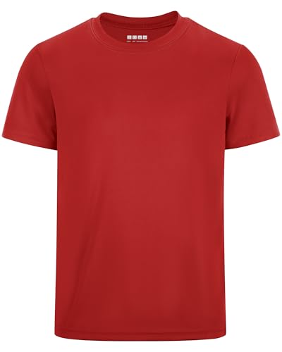 Runhit Boys Athletic T-Shirts Kids UPF 50+ Short Sleeve Rash Guard Youth Sports Undershirt for Basketball Soccer Baseball Red 2T at Amazon