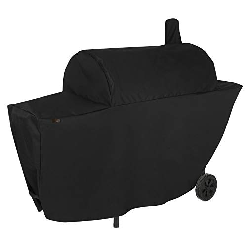 Modern Leisure 2981 Chalet Chimney Smoker BBQ Charcoal Grill Cover (67 L x 26 D x 50 H inches) Waterproof, Black