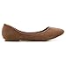 Ollio Womens Shoe Ballet Light Faux Suede Low Heels Flat