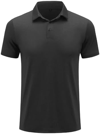 Zeiyignr Men's Zipper Polo Shirts Half Zip Short Sleeve Golf Shirt