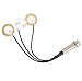 Dreokee Piezo Pickup Pack of 2, Thumb Piano Kalimba Pickup with 3 Transducers Self-adhesive 6.35mm End Pin Jack