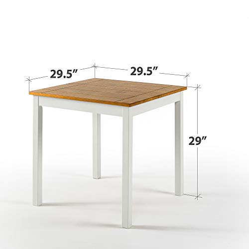 Zinus Becky Farmhouse Square Wood Dining Table Pricepulse