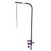Downtown Pet Supply Dog Grooming Arm with Clamp and Loop, 1 Haunch, Purple - Adjustable Steel Grooming Table Arm