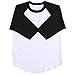 Hat and Beyond Kids Raglan 3/4 Sleeveless Baseball T-Shirts Baby (XXS (2-3 Yrs 3T), White/Black)