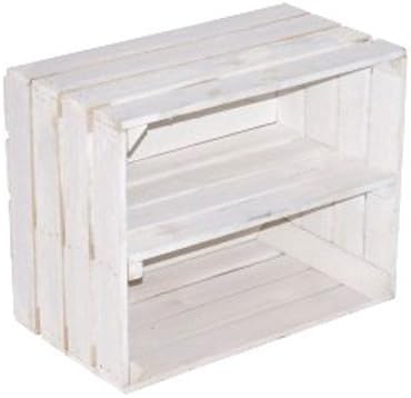 Solid White glazed Box as Shoe and CD/Bookcase - Fruit box, New + with Middle board