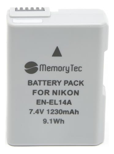 Bateria EN-EL14 MemoryTec Compatível com Nikon D3100 D3200 D3300 D3500 D5100 D5200 D5300 D5500 D5600 Coolpix P7000 P7100 e Mais
