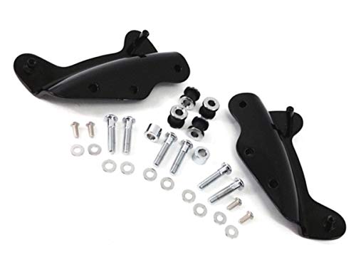 2009-2013 Gloss Black Detachable Sissy Bar Backrest 4 Point Docking Mount Hardware Kit for Harley Davidson Touring like Street Glide Road King Quick Release Luggage Rack Rear Carrier ref 54246-09A
