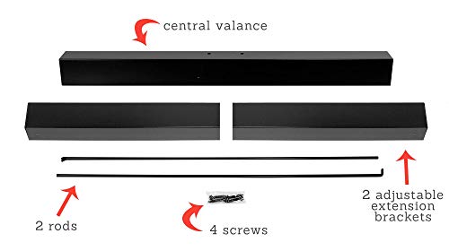 HANG YOUR FIREPLACE SCREEN IN STYLE with Condar's Fireplace Rod and Valance Kit (9-76). Easy to install.