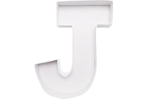 WENPACK 8" Small Fillable Cardboard Letter Shaped Paper Mache Cutouts Candy Tray Food Container(J)