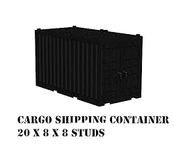 Black Cargo Shipping Container Compatible with Toy
