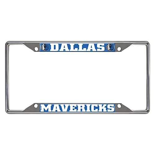 fanmats Dallas Mavericks Chrome Metal License Plate Frame