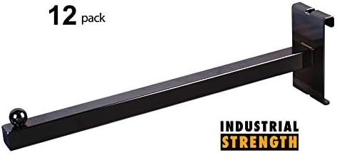 12" Gridwall Faceouts for Gridwall Panels - Black Finish - Pack of 12