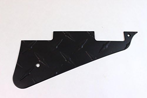 Matte Black Anodized Aluminum Diamond Plate Pickguard Fits Gibson Les Paul Studio