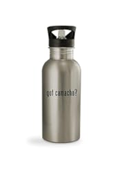Kitchen: got camacho? - 20oz Sturdy Stainless Steel Water Bottle, Silver - Knick Knack Gifts
