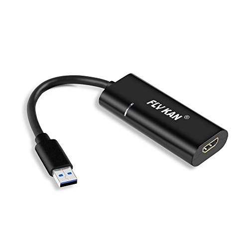 Usb 2.0/Usb 3.0 to HDMI External Video Graphics Card for Multiple Monitors upto 2048 x 1152 (Supports Windows 10) External Video Graphics